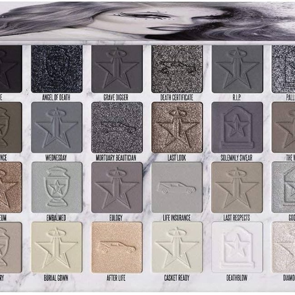 Jeffree Star Eyeshadow Palette - Gray, Silver, Cream, Black Shades